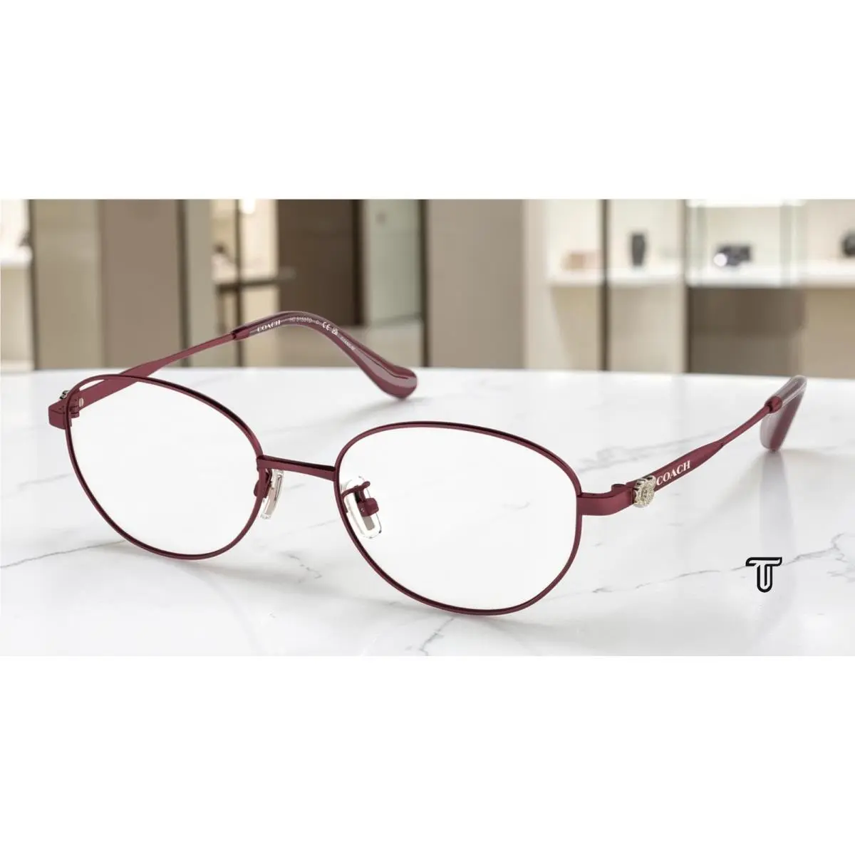 Coach HC5153TD 9413 Satin Burgundy Demo Lens 53 mm Women`s Eyeglasses