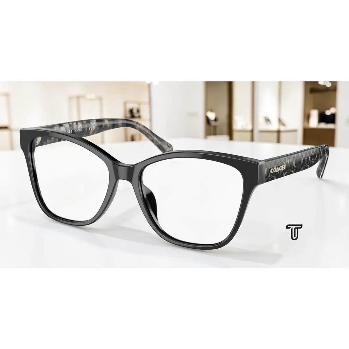 Coach HC6207U 5002 Black Demo Lens 54 mm Women`s Eyeglasses