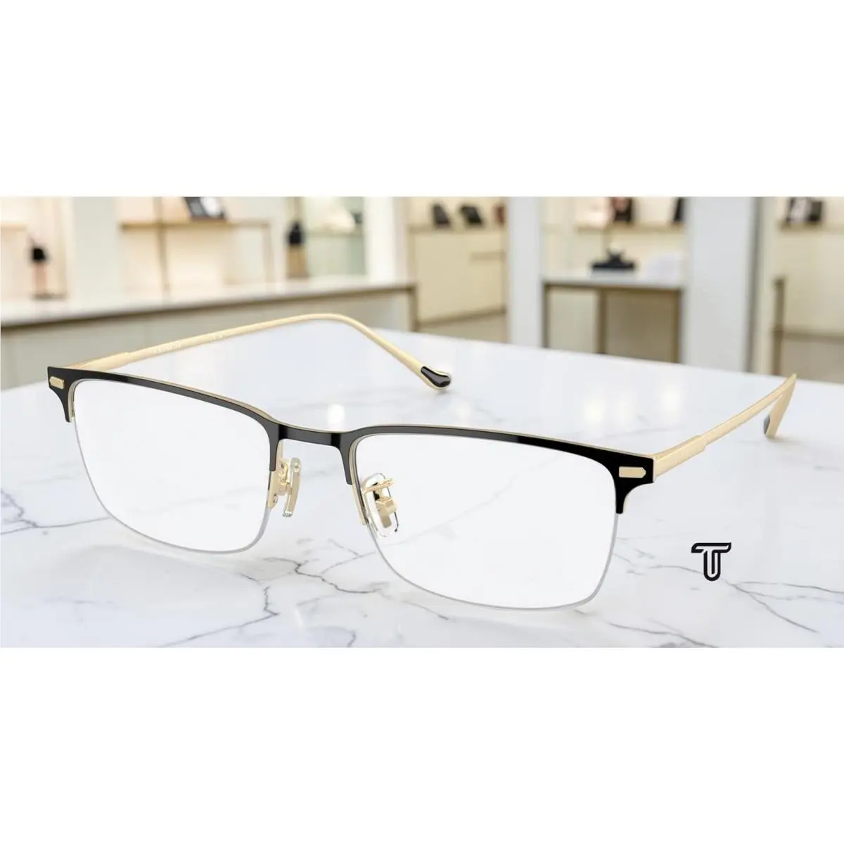 Coach HC5172T 9430 Black Light Gold Demo Lens 56 mm Men`s Eyeglasses