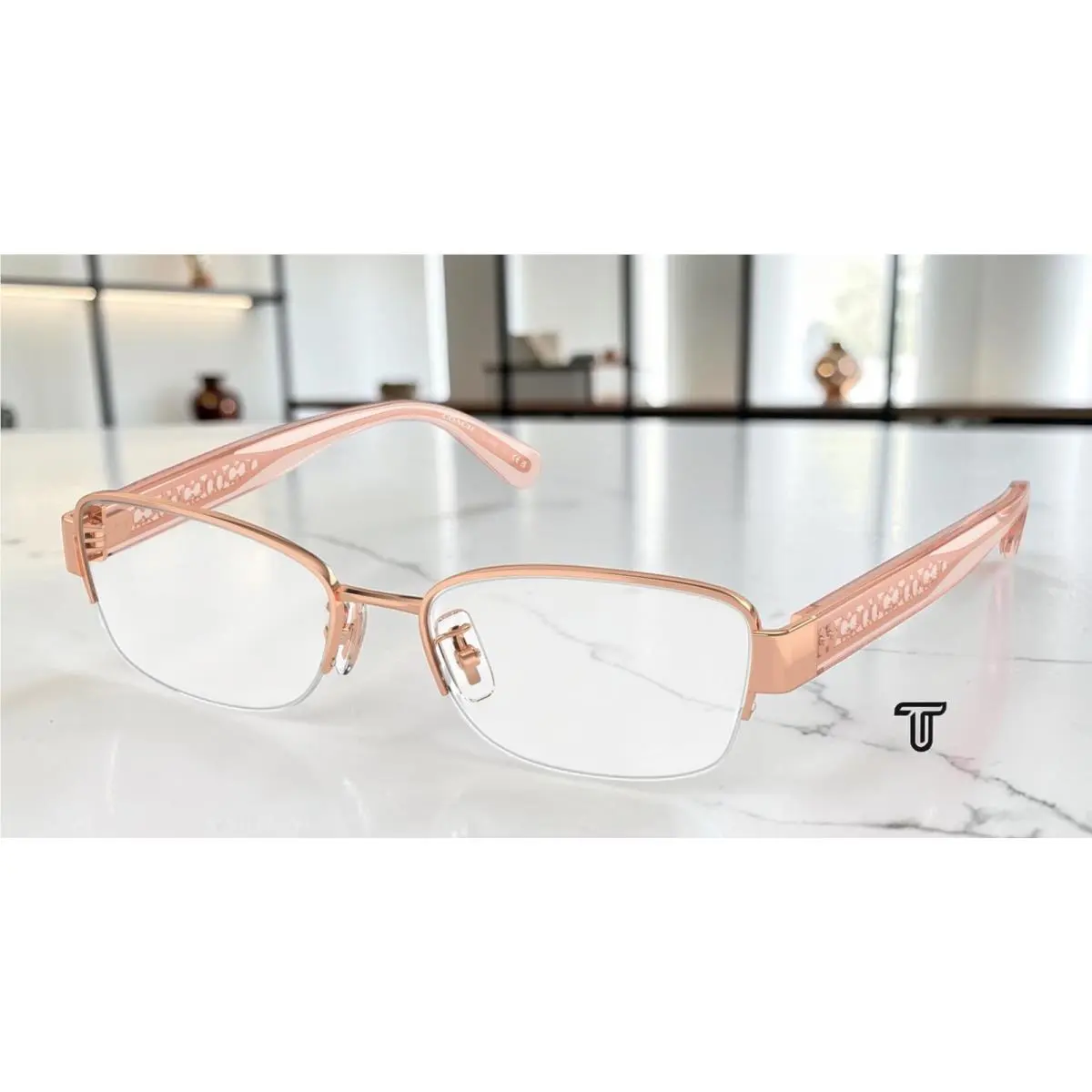 Coach HC5168 9331 Shiny Rose Gold Demo Lens 53 mm Women`s Eyeglasses