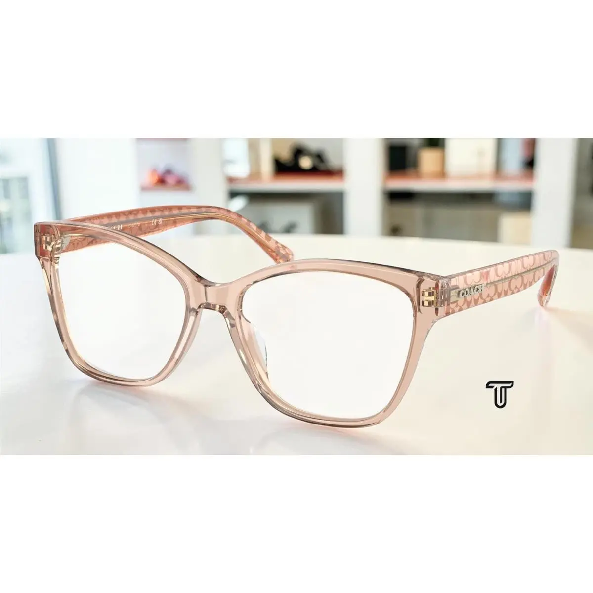 Coach HC6207U 5561 Transparent Brown Demo Lens 54 mm Women`s Eyeglasses