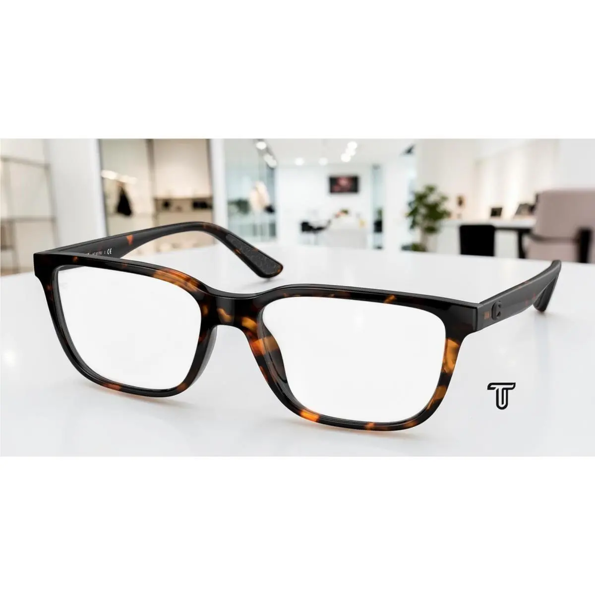 Coach HC6170U 5120 C2108 Dark Tortoise Demo Lens 56 mm Men`s Eyeglasses