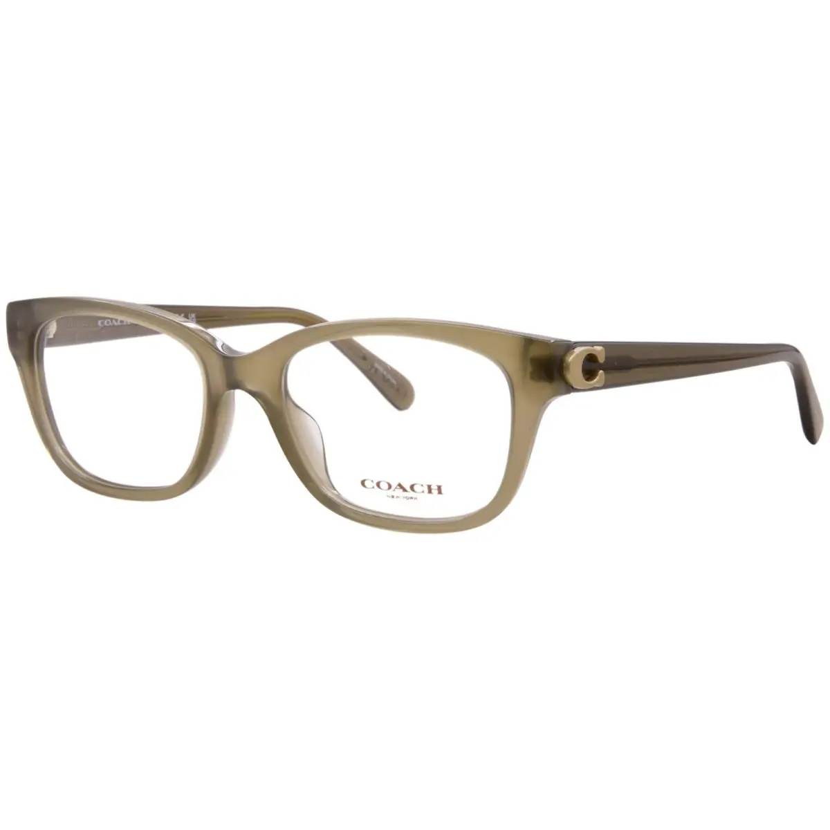 Coach HC6257U 5072 Eyeglasses Women`s Milky Moss Full Rim Square Shape 51mm