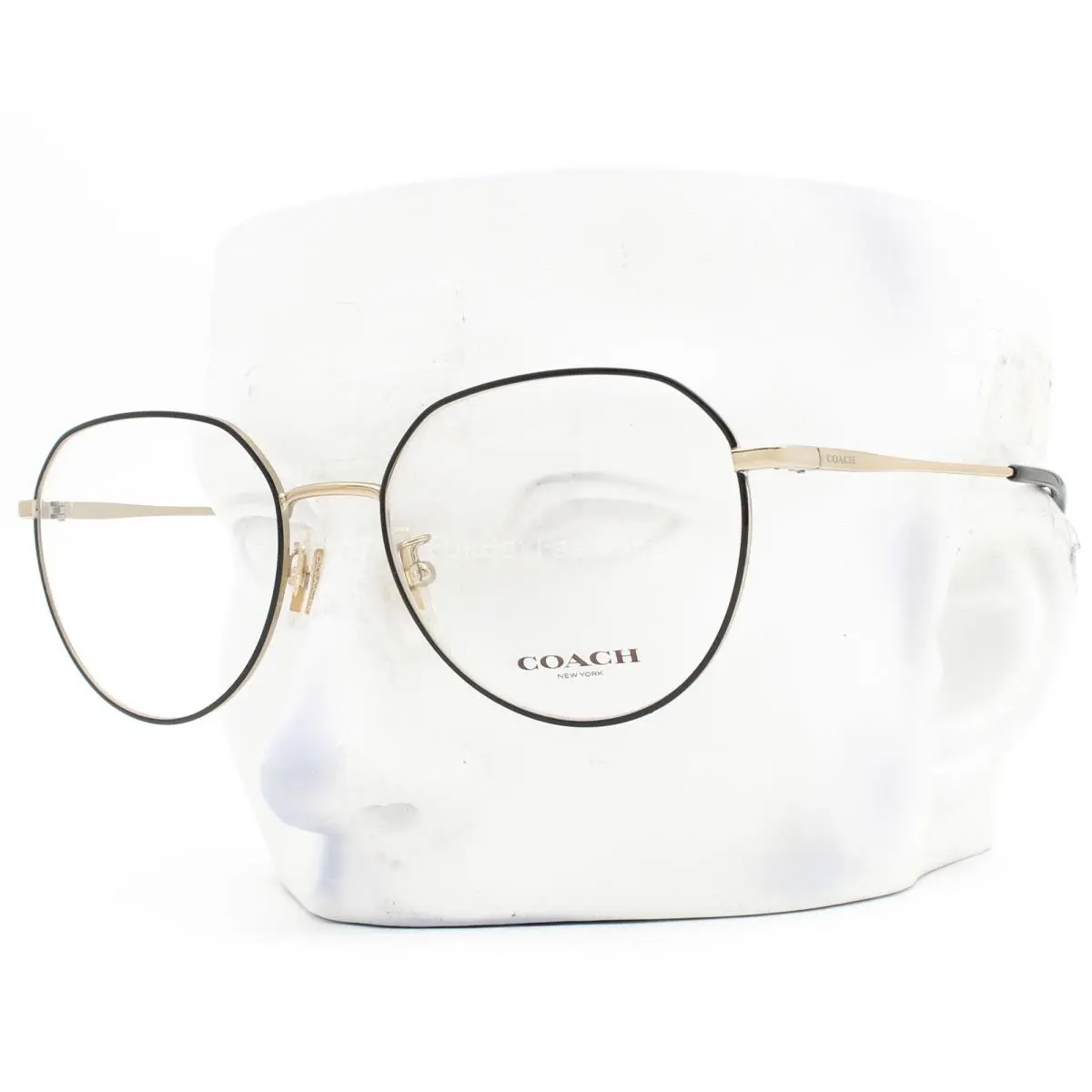 Coach Eyeglasses HC 5116D 9346 Glasses Shiny Black Light Gold 53mm with Case