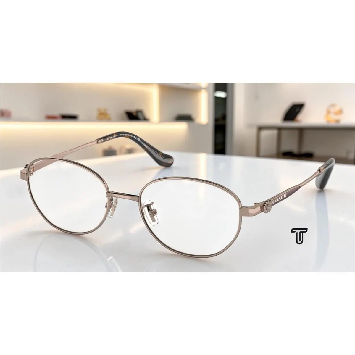 Coach HC5153TD 9331 Shiny Rose Gold Demo Lens 53 mm Women`s Eyeglasses