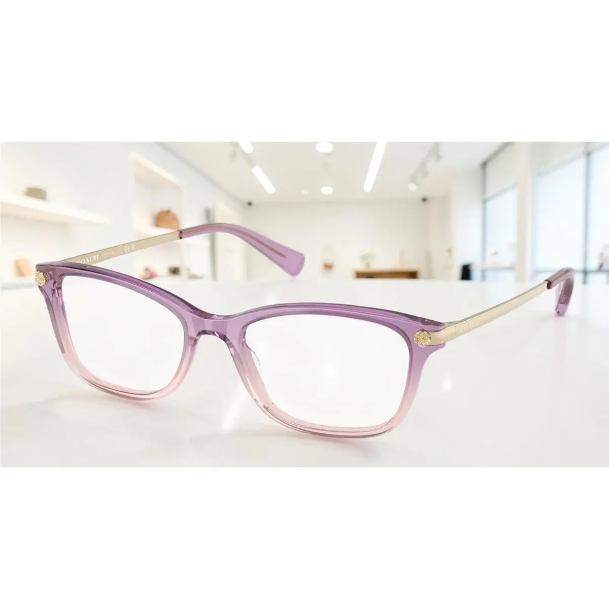 Coach HC6142 5813 Amethyst Pink Gradient Demo Lens 51 mm Women`s Eyeglasses