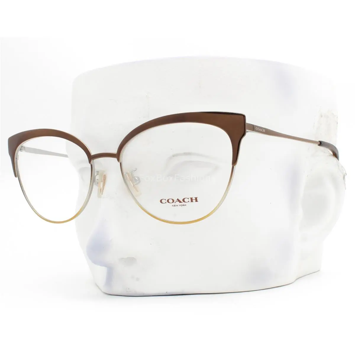 Coach Eyeglasses HC 5108 9339 Glasses Bronzy Brown on Silver to Gold 54mm W/case
