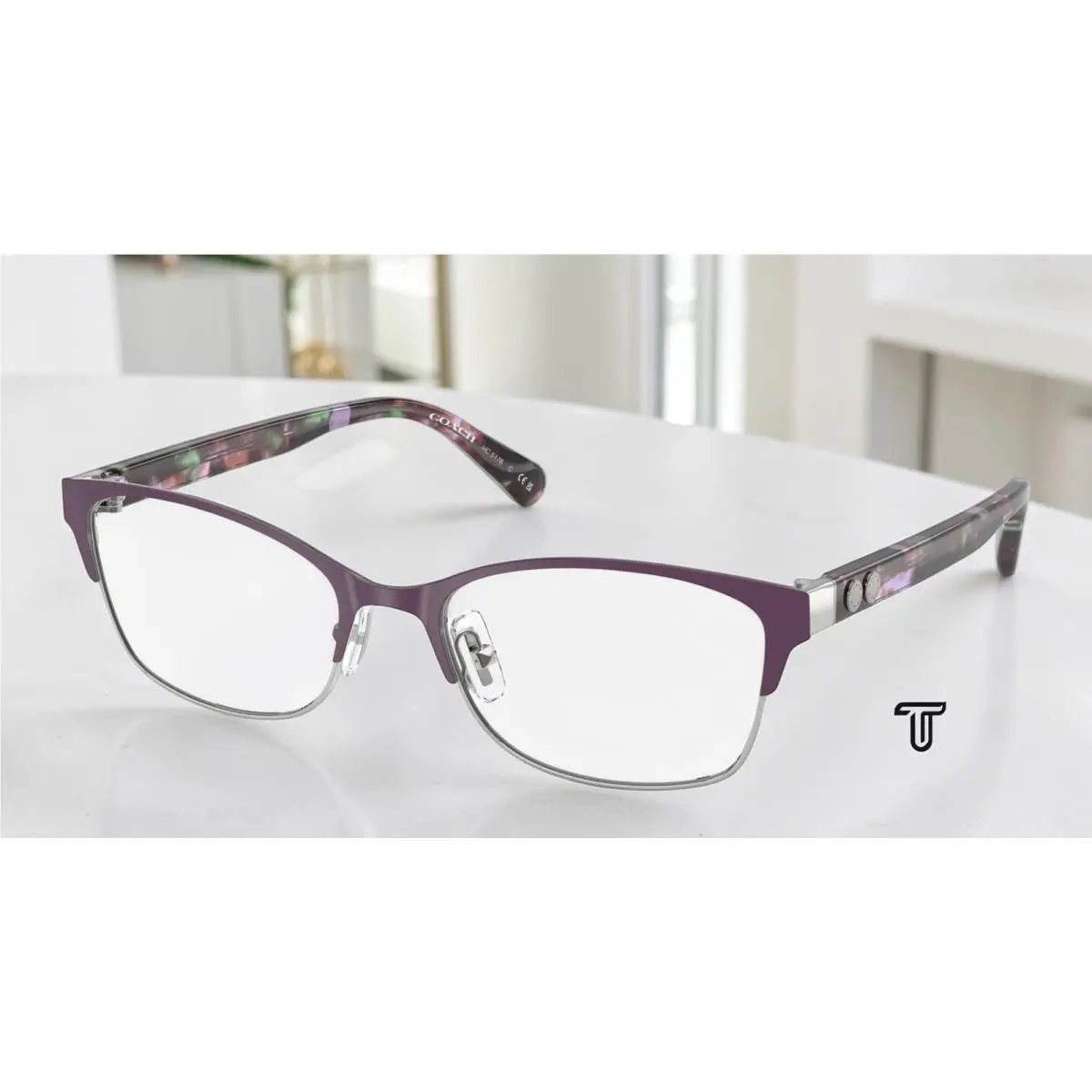 Coach HC5176 9447 Silver Amethyst Demo Lens 53 mm Women`s Eyeglasses
