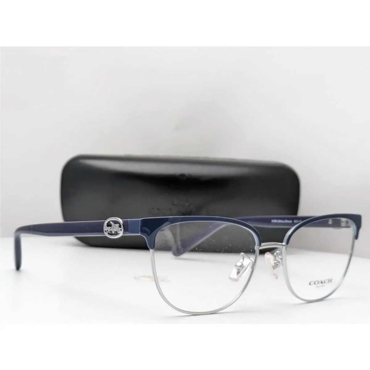 Coach HC5130 9388 Navy Shiny Silver Women`s Eyeglasses Frames 53-17-140