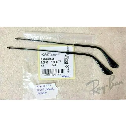 Ray Ban Replacement Temple Arms RB3857 Rx3857V Black 140 or 145mm Pilot
