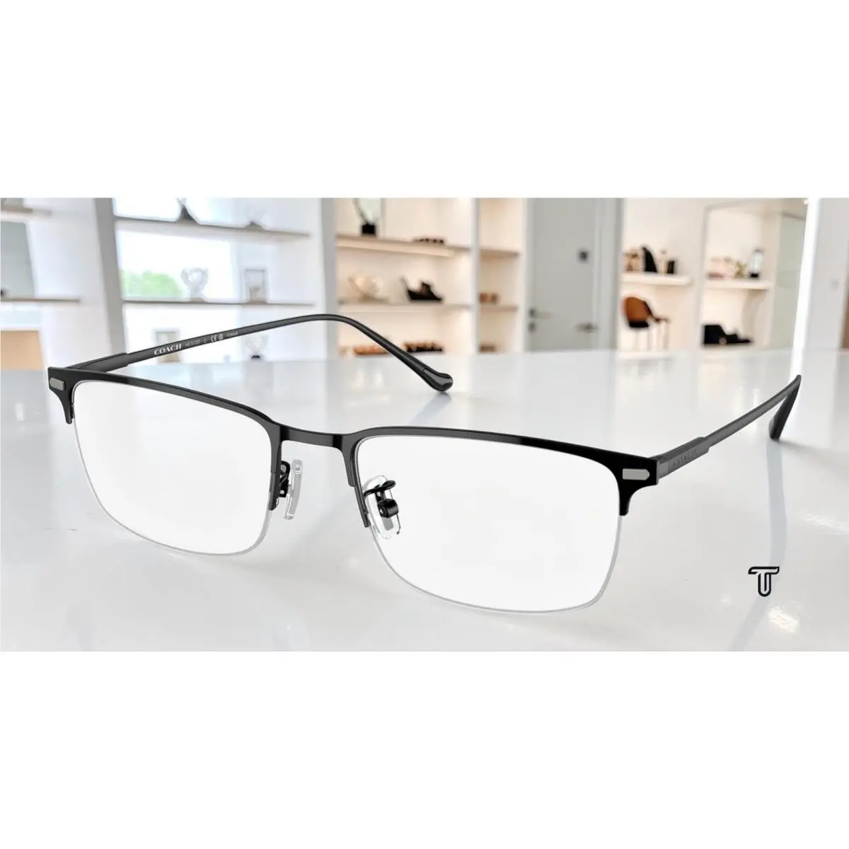 Coach HC5172T 9003 Black Demo Lens 56 mm Men`s Eyeglasses