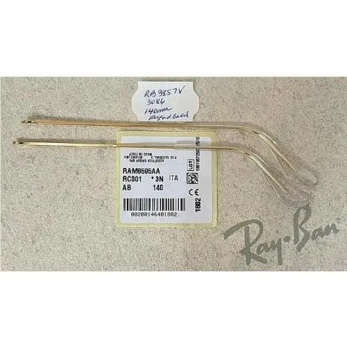 Ray Ban Replacement Temple Arms RB3857 Rx3857V Gold 140 or 145mm