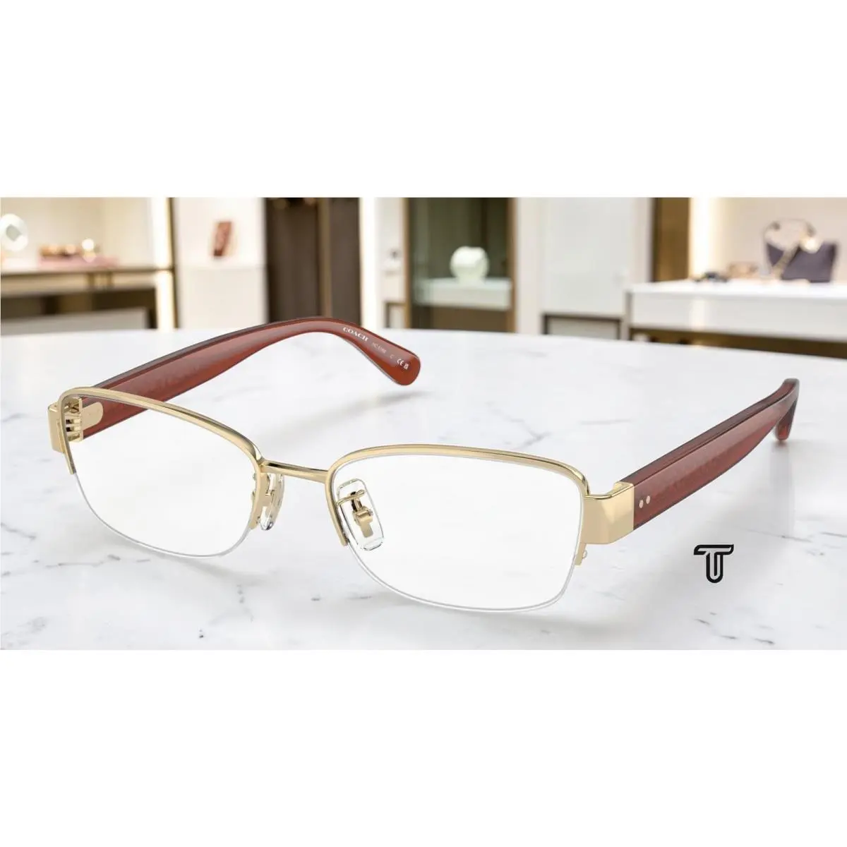 Coach HC5168 9005 Shiny Light Gold Demo Lens 53 mm Women`s Eyeglasses