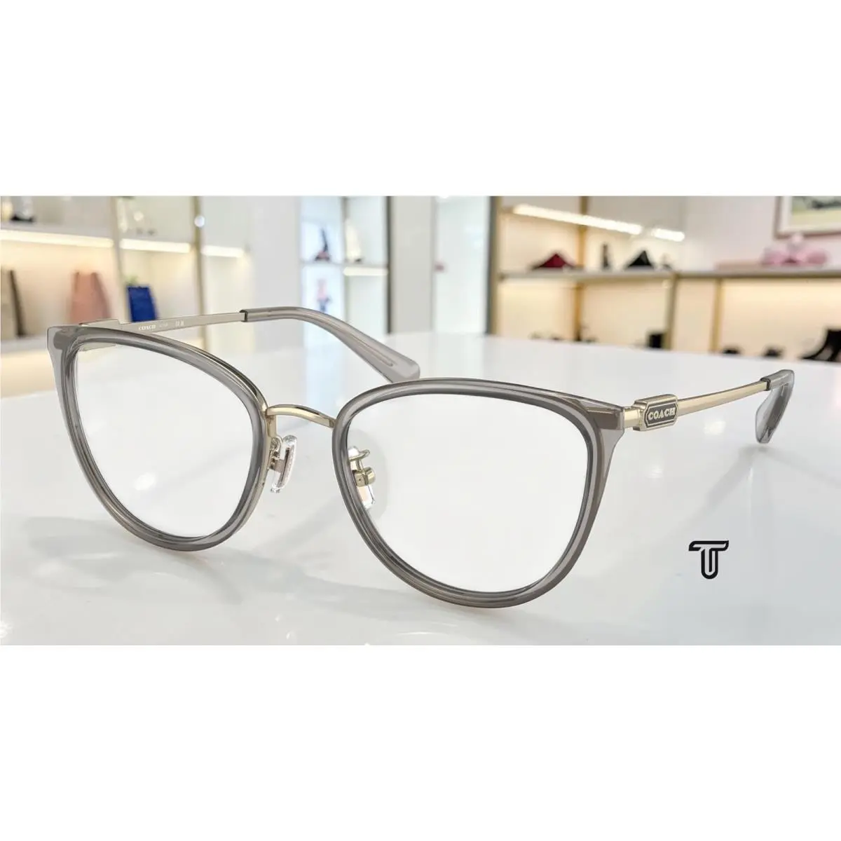 Coach HC5146 9417 Transparent Grey Demo Lens 54 mm Women`s Eyeglasses