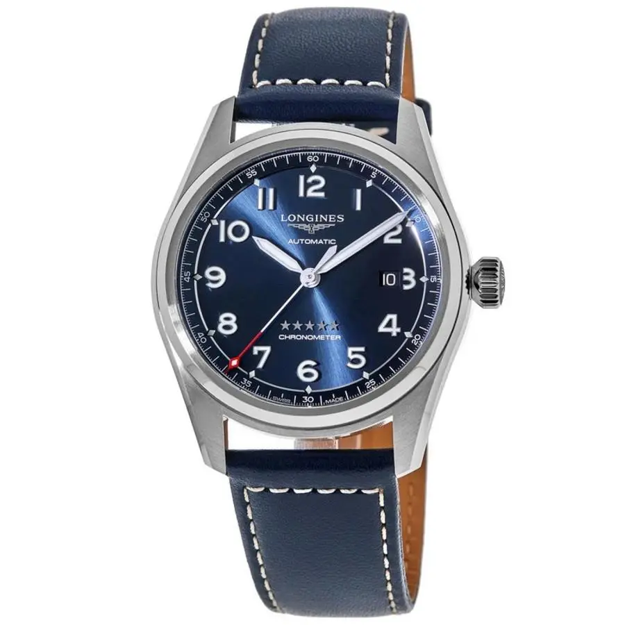 Longines Spirit Automatic 42mm Blue Dial Leather Men`s Watch L3.811.4.93.0