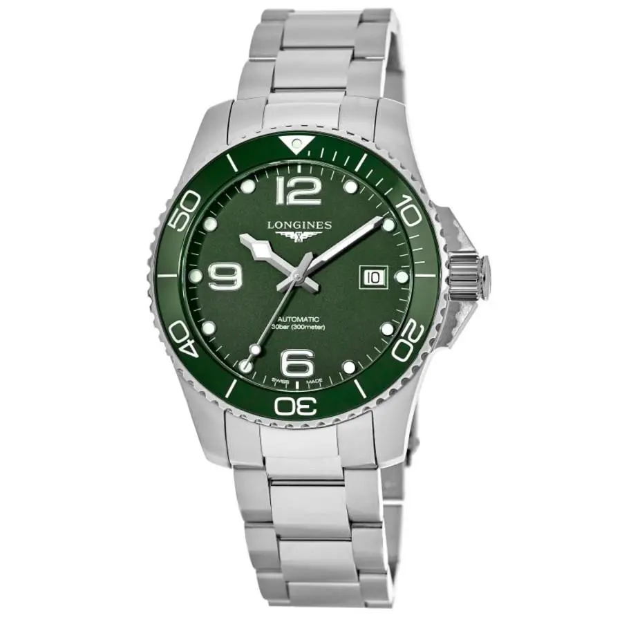 Longines Hydroconquest Automatic Green Dial Men`s Watch L3.782.4.06.6