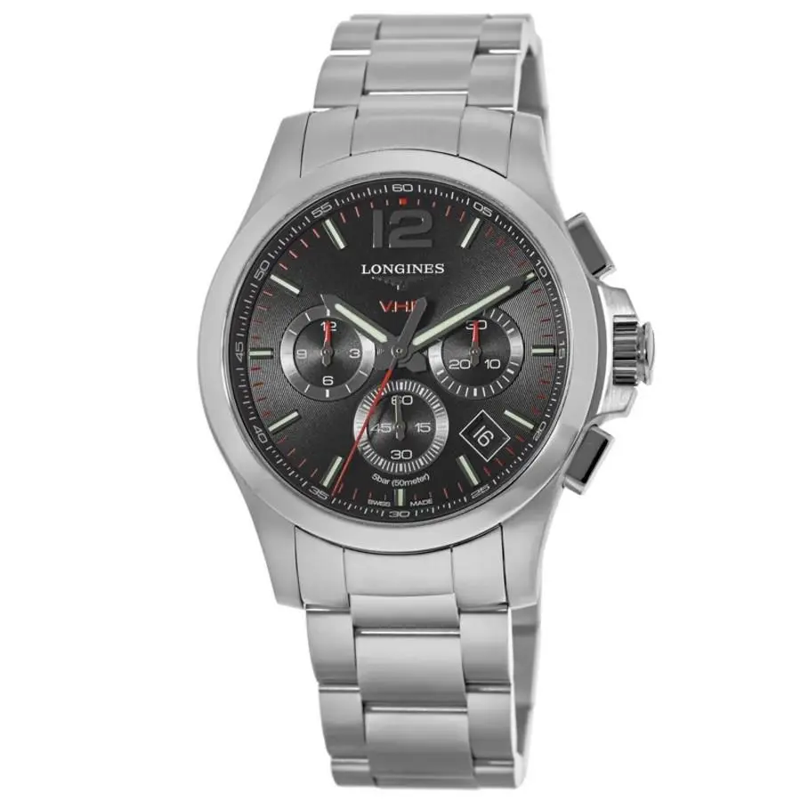 Longines Conquest V.h.p. Chronograph Black Dial Men`s Watch L3.727.4.56.6