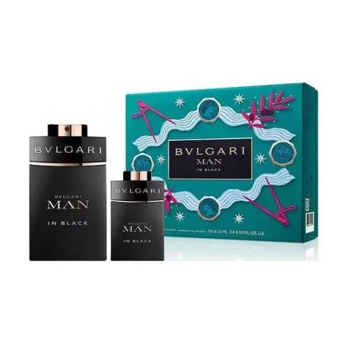 Bvlgari Man in Black Men 2Pcs Set 3.4 oz 0.5 oz Eau De Parfum Spray
