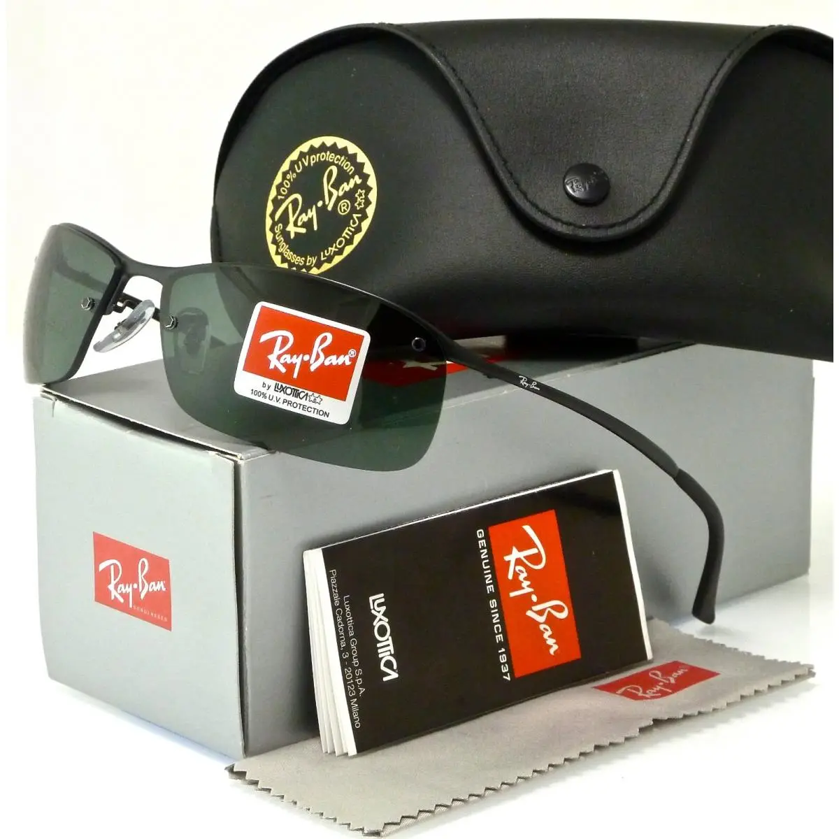 Ray-ban RB3183 Black l Green Classic RB3183 006/71 63mm - Frame: Black, Lens: Green Classic