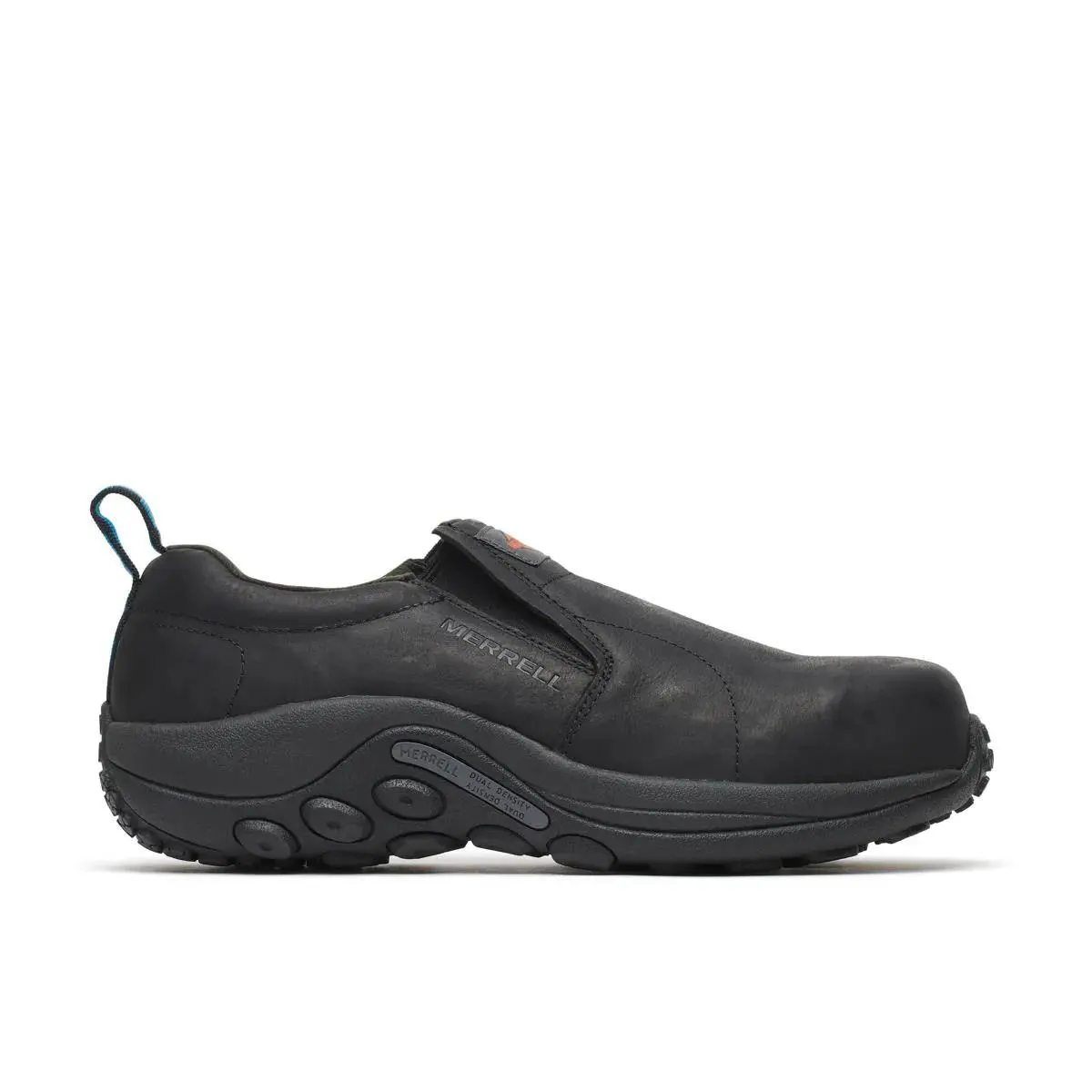 Merrell Work Men`s Jungle Moc Leather Composite Toe Work Shoe Black - J099317 - Black