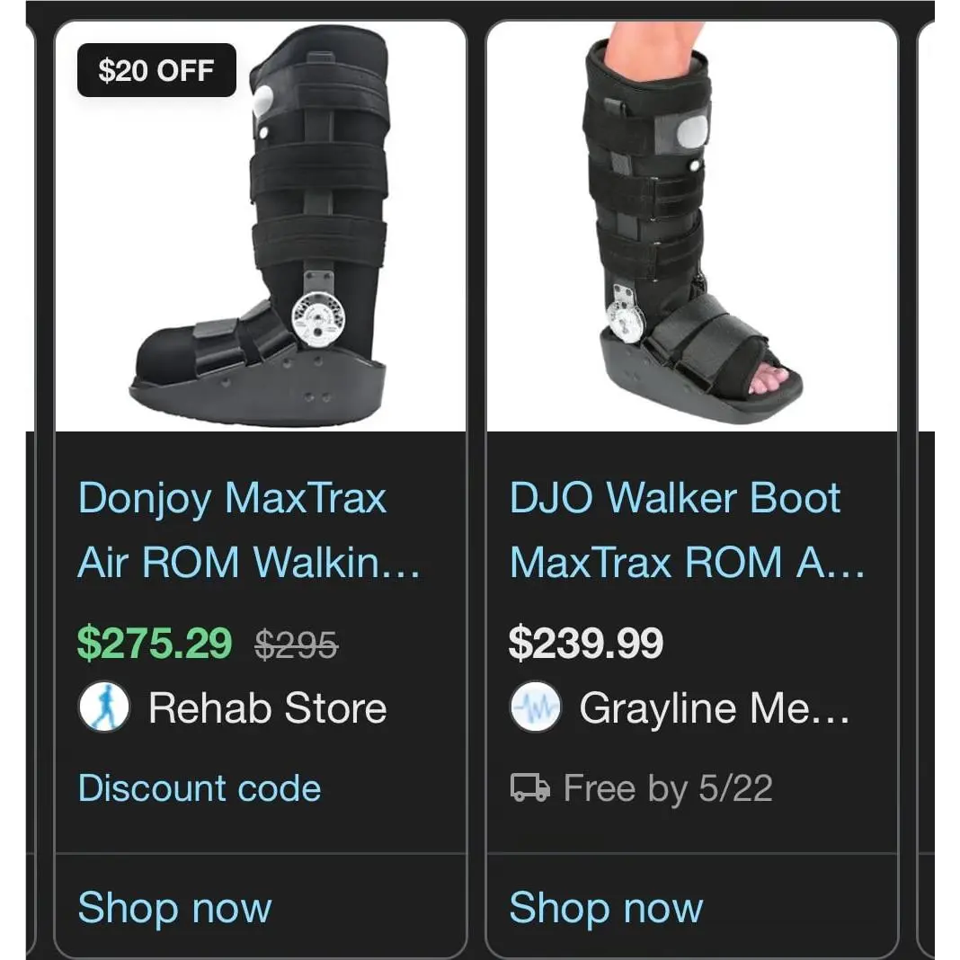 DonJoy  - Maxtrax ROM Air Walker - Maxtrax ROM Air Walker - 11-1381-3 - Black 10