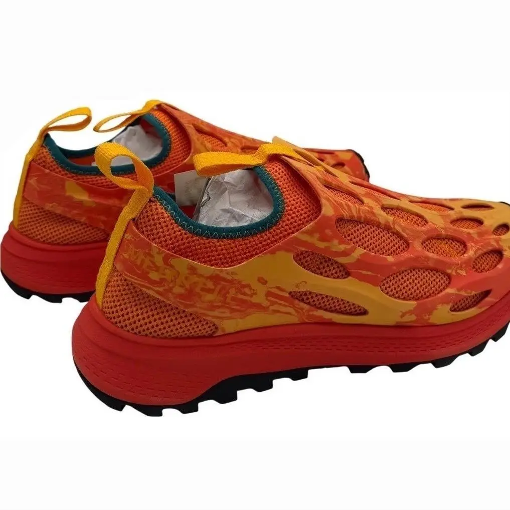 Merrell Hydro Runner Mens 9.5 Orange Yellow Marbled Slip On Sneakers J067029