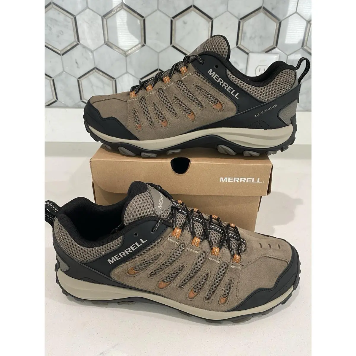 Mens Merrell Crosslander 3 Trail Hiking Shoes Size 9 Wide