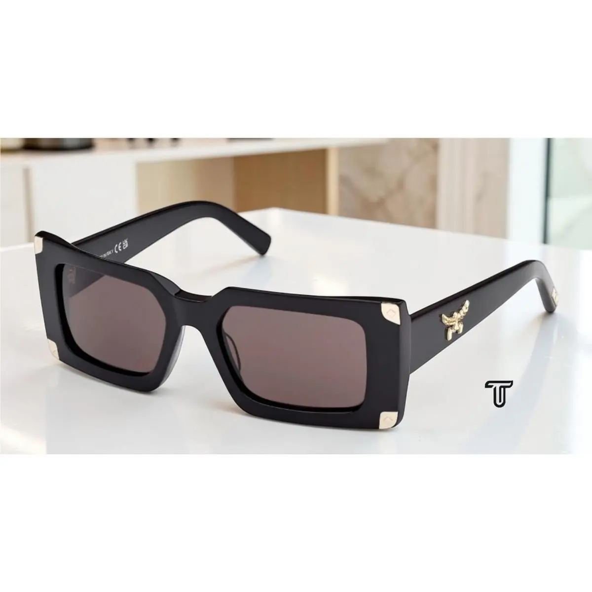 Mcm Worldwide MW0007 01A Acetate Shiny Black Smoke 52 mm Women`s Sunglasses by MCM
