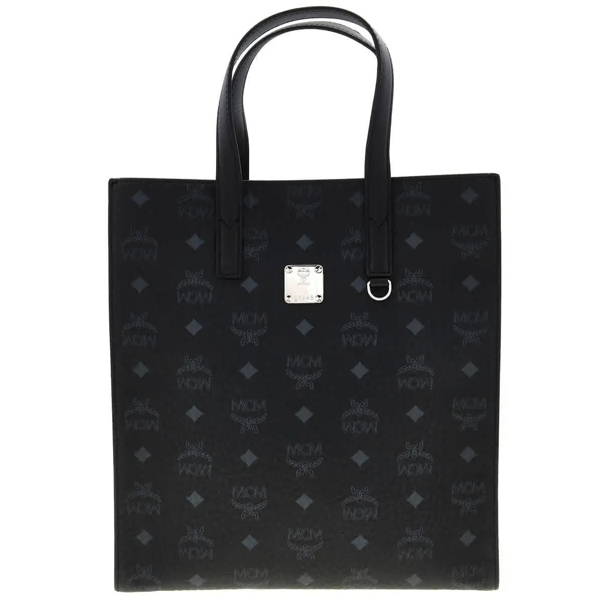 Mcm Ladies Medium Aren Tote in Visetos- Black MMTCSKC03BK001