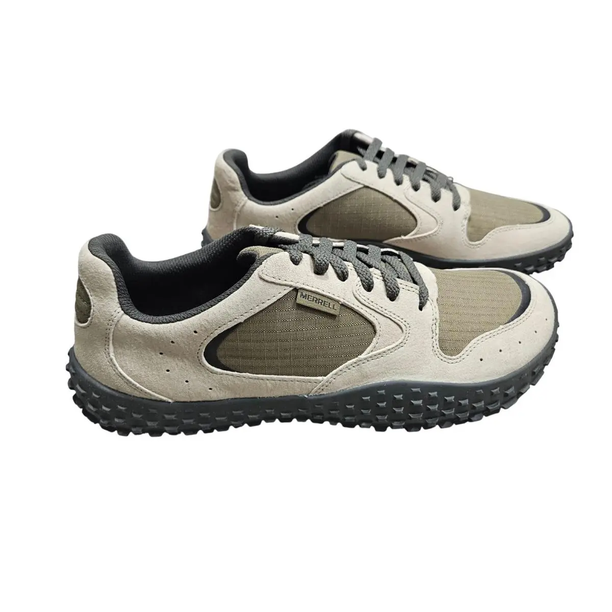 Merrell Wrapt Sneaker 10 Teak Tan Suede Barefoot Hiking Trail Outdoor Gorpcore
