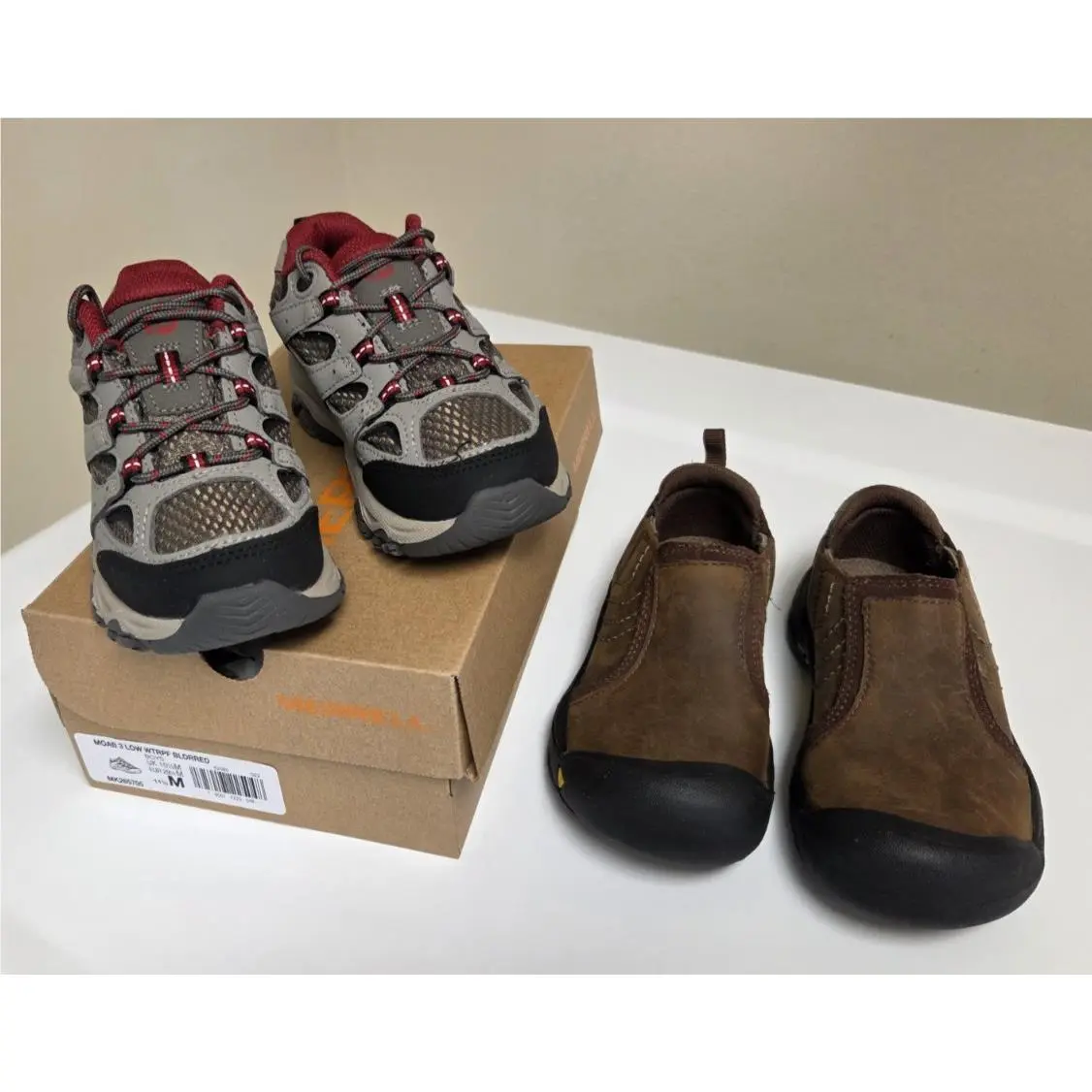 2 Pair 1 is Moab Merrell Boy Toddler Size 11.5 12 M Hiking Outdoor Shoes