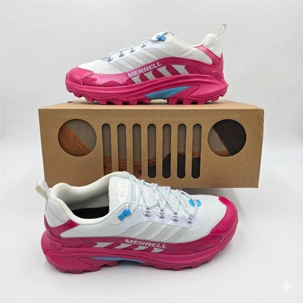 Merrell x Jeep Moab Speed 2 Men`s Hiking Shoes Tuscadero Pink J5007245 Size 10