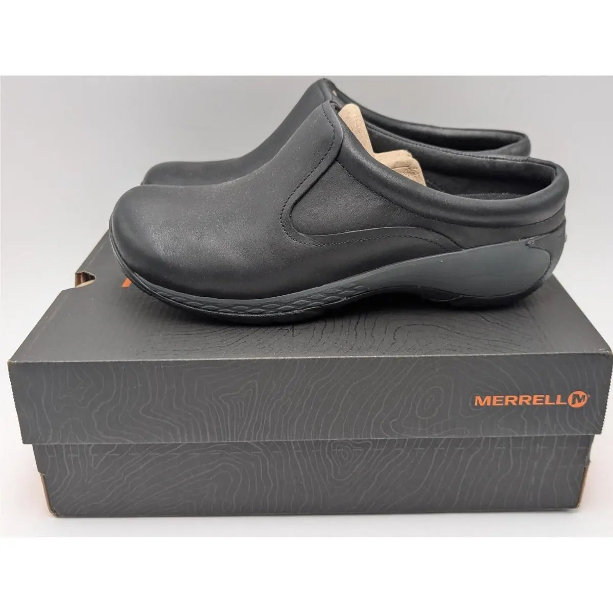 Merrell Clogs Womens 8 Black Encore Q2 Leather Slip On J45810W Work Shoes