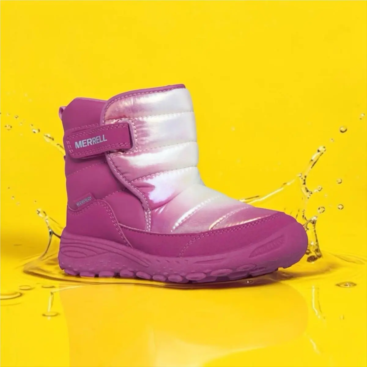 Merrell Kid`s Polar Puffer Pink Waterproof Snow Winter Boots Size 10M