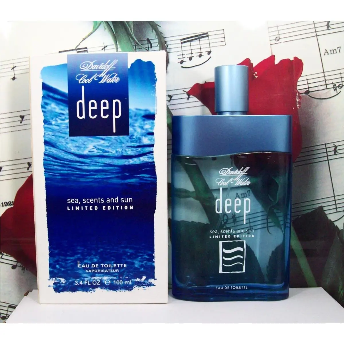 Davidoff Cool Water Deep Sea Scents Sun Limited Edition Edt Spray 3.4 Oz