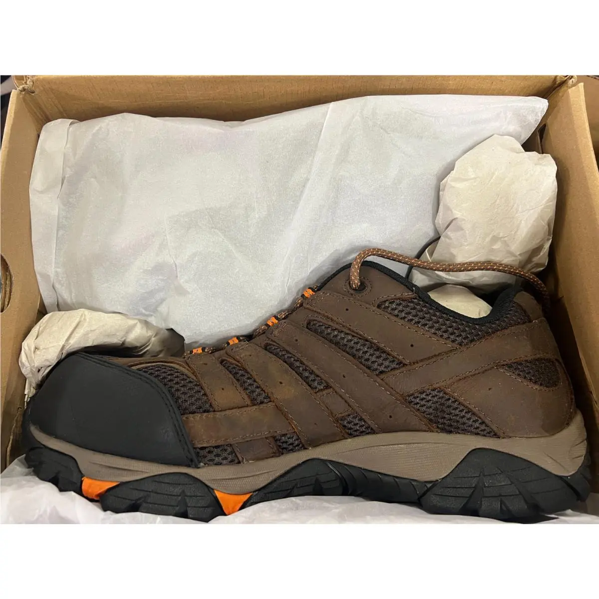 Merrell Men`s Moab Vertex Vent Comp Toe Work Shoes Clay 13