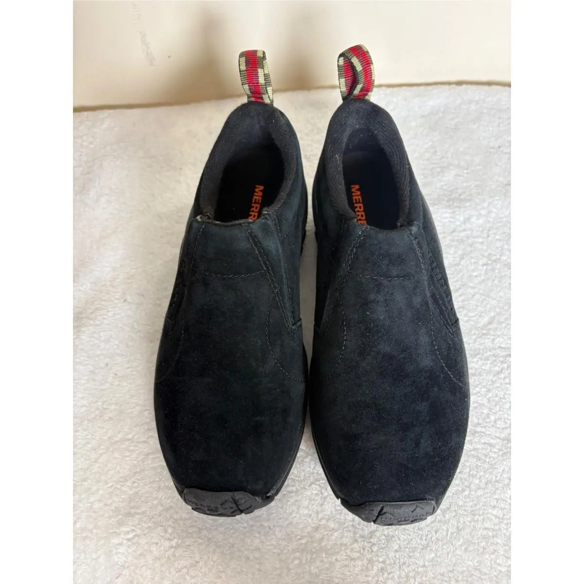 Merrell Jungle Moc Midnight Black Suede Slip On Shoes J60826 Womens 7