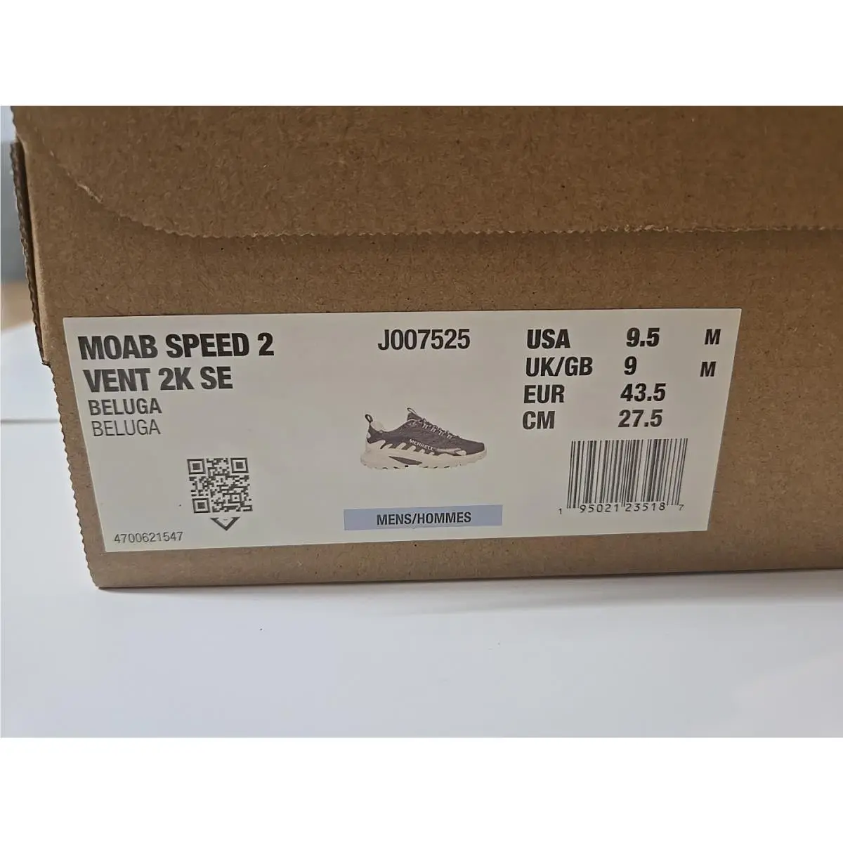 Merrell shoes - Merrell Moab Speed 2 Vent 2K - ML007525 - Gray (UPC: 195021235187) 1