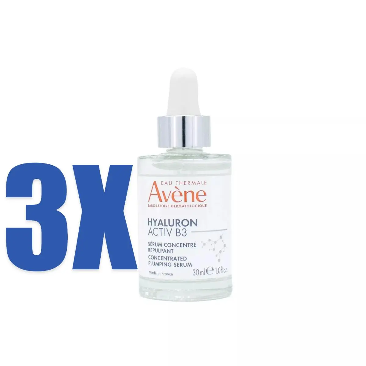 3X Avene Hyaluron Activ B3 Concentrated Plumping Serum 1 fl oz Eau Thermale by Avène
