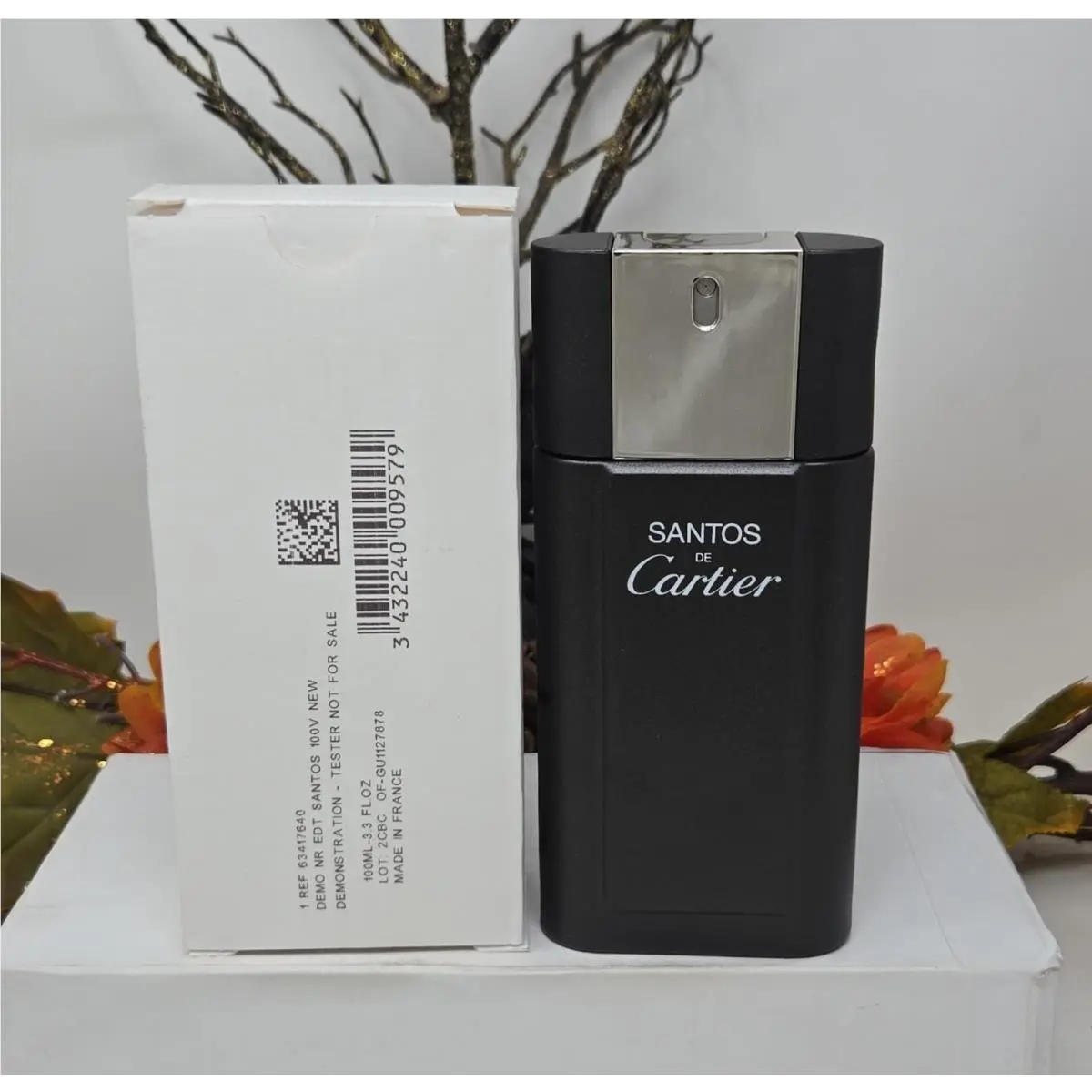 Santos de  3.4oz Eau de Toilette Oriental Woody Tester For Men by Cartier