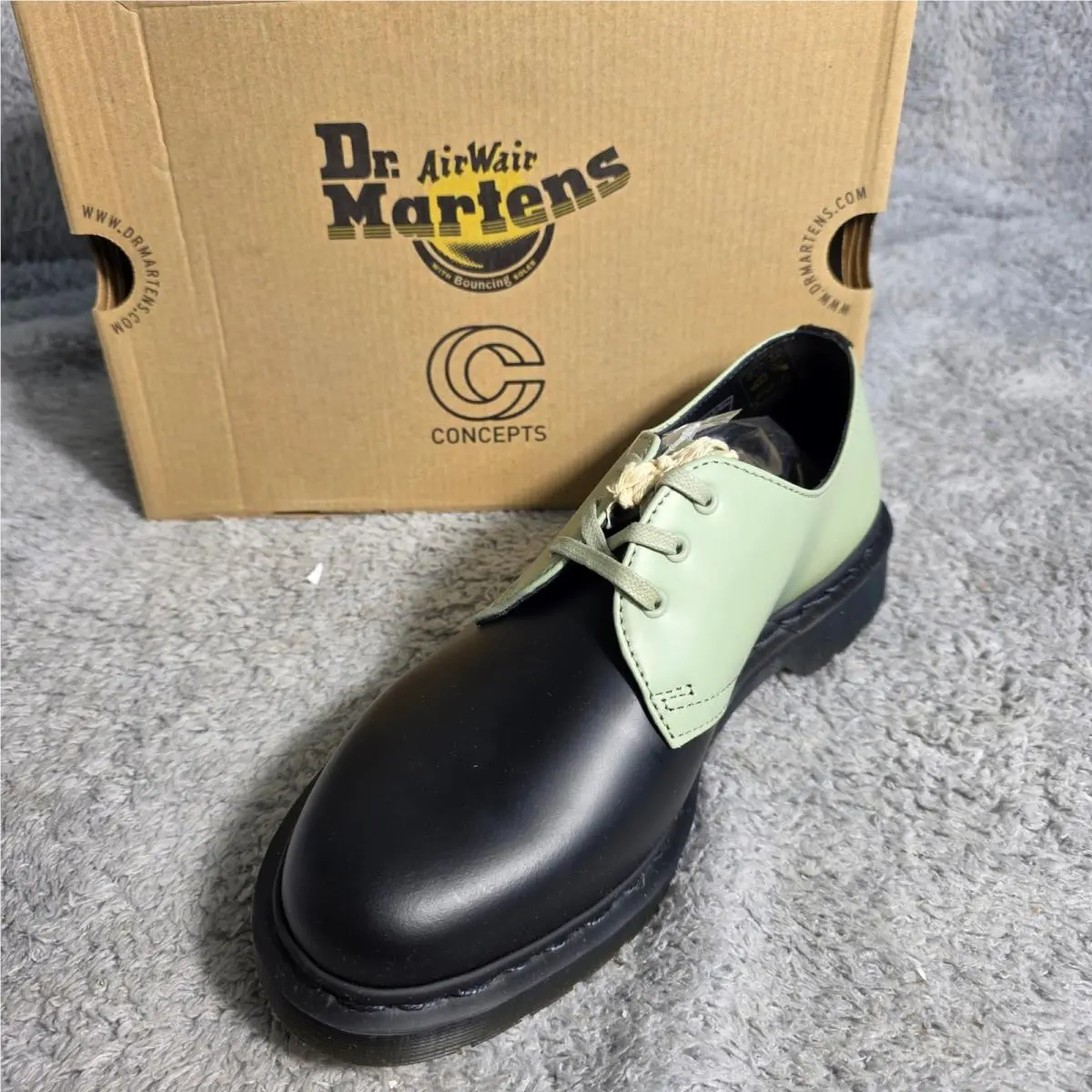 Concepts x Dr. Martens 1461 3-Eye Black Desert Sage Shoes EU 40 M 7.5 W 8.5