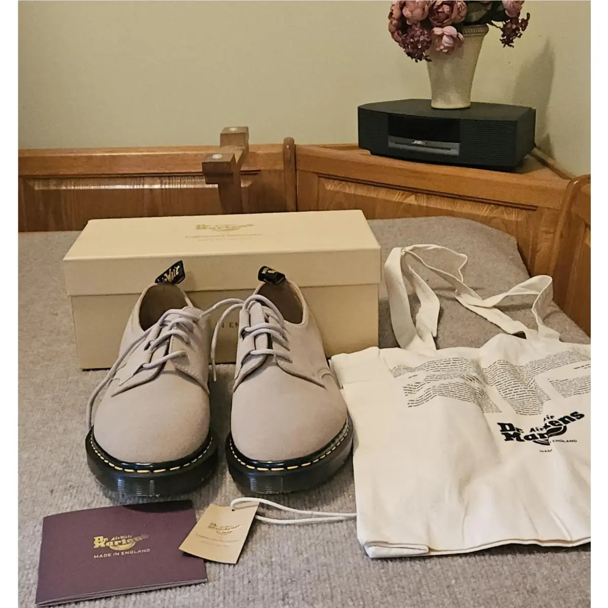 Dr Martens X Engineered Garments 22607 Achieve EG Mens Suede Oxford Shoes 11