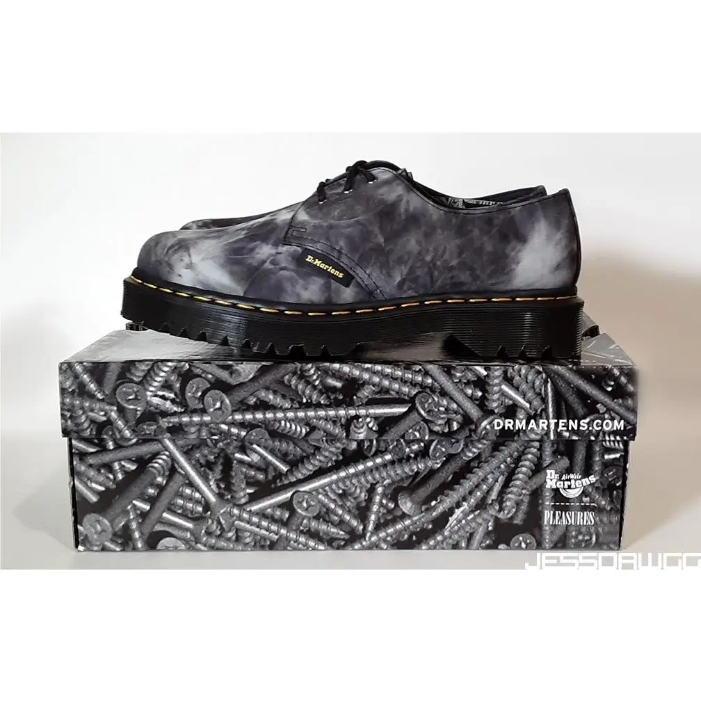 Dr. Martens 1461 Bex Pleasures Boots US Mens 9 Womens 10 Ti Dye Poly Black