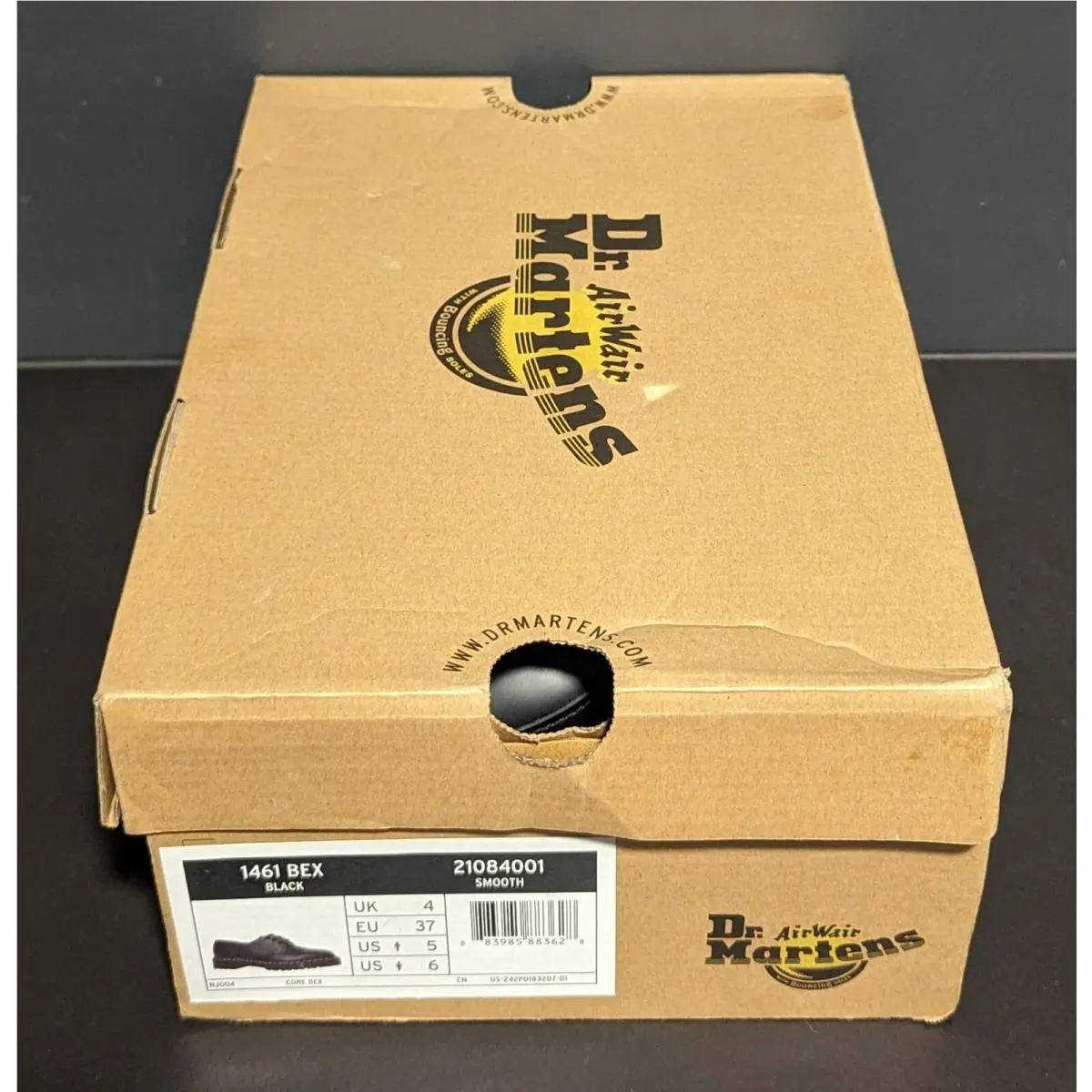 Dr Martens 1461 Bex Zip Black Smooth Leather Shoes Women’s Size 6 - Men`s 5
