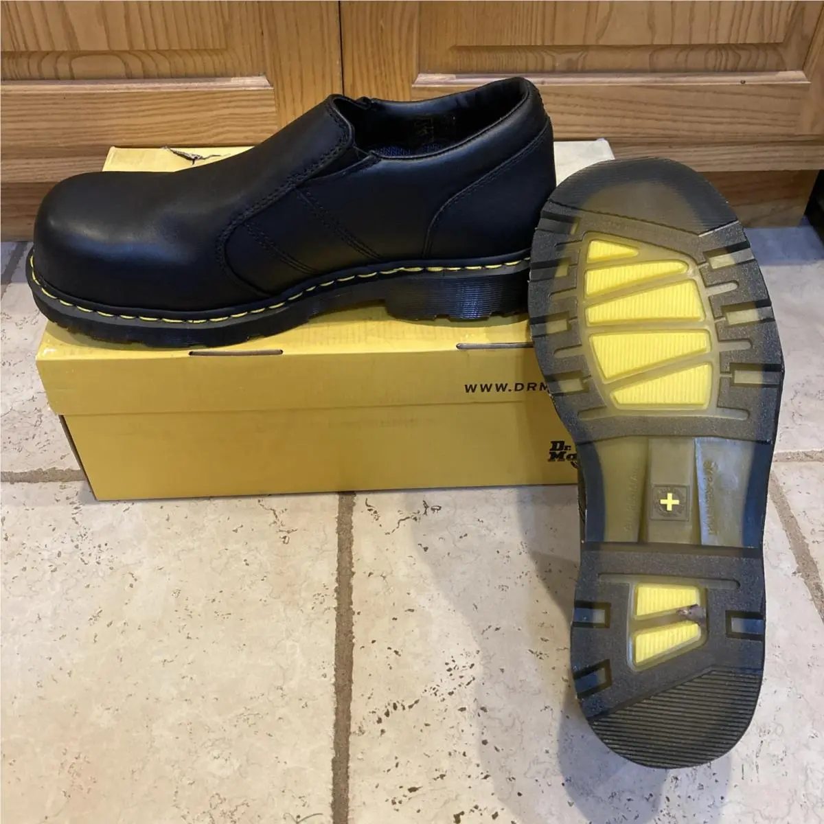 Men`s Resistor ST Esd Steel Toe Shoe Black Size 12 by Dr. Martens