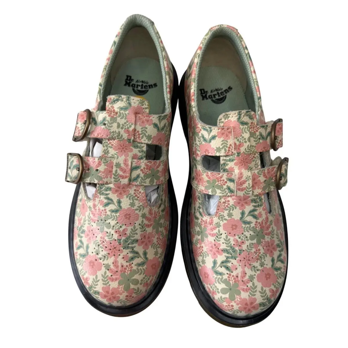 Dr. Martens 8065 Floral Mary Jane Shoes Double Strap Womens 5 Euro 36