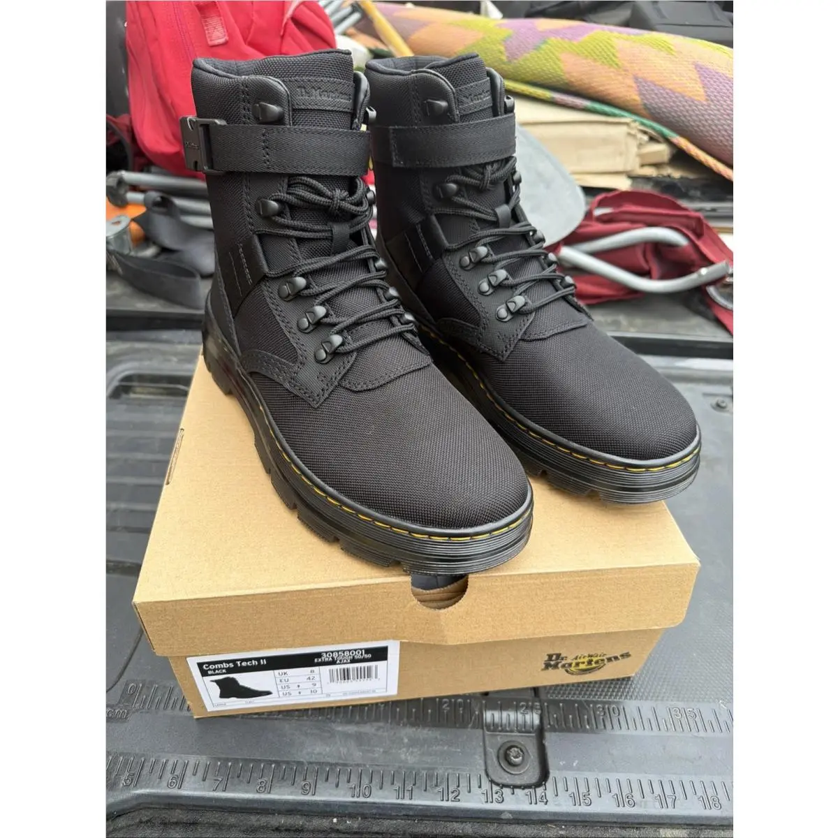 Dr. Martens Combs Tech II Leather Boots Black 30858001 Mens 9 and Women’s 10