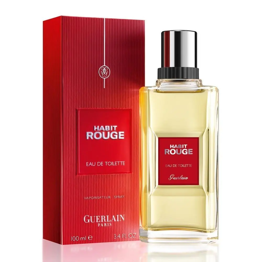 Habit Rouge  3.3 / 3.4 oz - 100ml Edt Spray / / by Guerlain