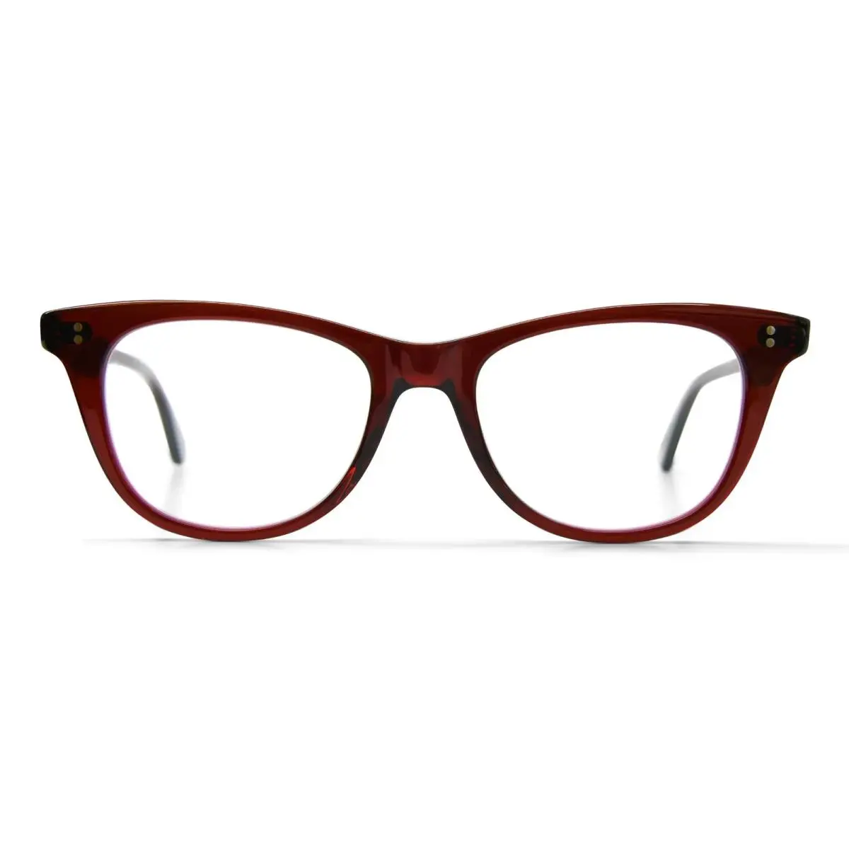 Garrett Leight Tia Jane Mer Dark Red Cat Eye Plastic Eyeglasses Frame 47-19-140