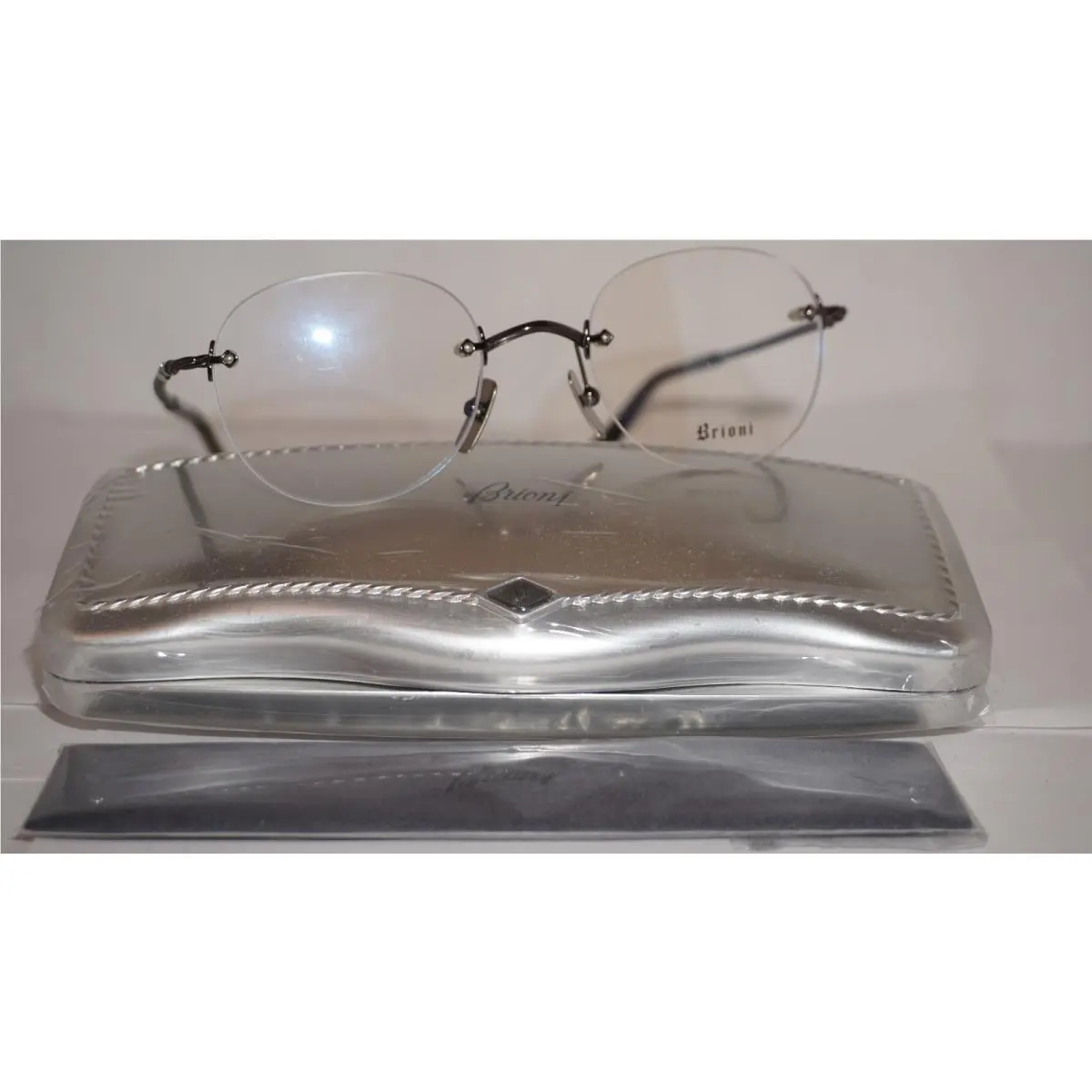 Eyeglasses Round Rimless BR0028O 003 48 20 145 by Brioni